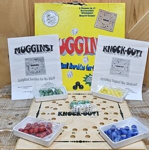 Muggins! Knock-Out! Wooden Board Game Set | Educational Math Game